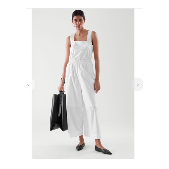 COS Pants - COS Sleeveless Wide-Leg Jumpsuit in white